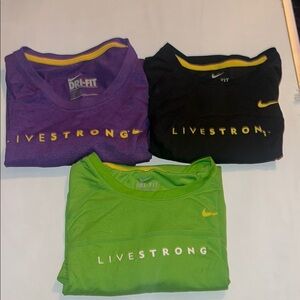 Nike LIVESTRONG Dri-FIT Shirts - Purple, Black, Green